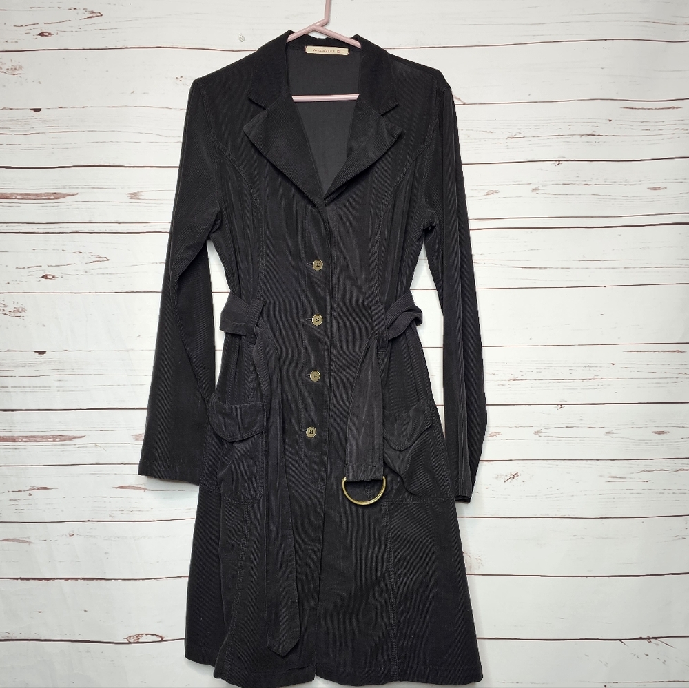 XCVI Wearables Gray Corduroy Belted Midi Coat - Picture 3 of 12